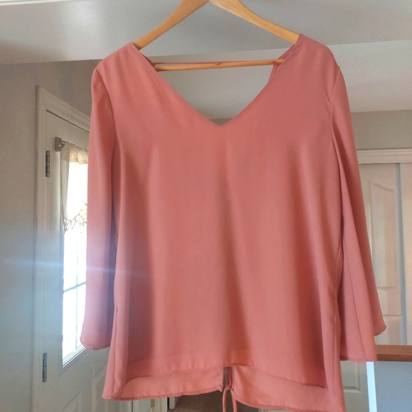 Dynamite V Neck Open Back Tie Up Top - Picture 1 of 2